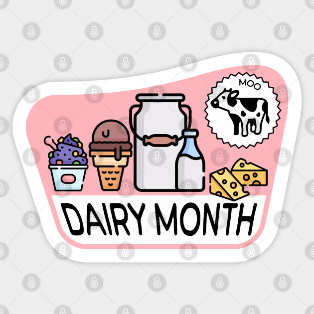 Retro Dairy Month Sticker by HolidayBug